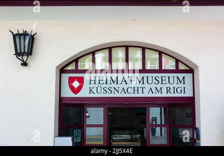 Kussnacht am Rigi, Svizzera - 7 luglio 2022: Il museo di storia locale offre una panoramica della vita e della storia del paesaggio di Kussnacht am Rigi. Foto Stock