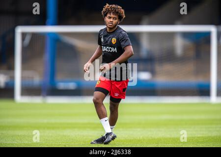 Peterborough, Regno Unito. 23rd luglio 2022. Sincera Hall of Hull City durante il riscaldamento pre-partita a Peterborough, Regno Unito il 7/23/2022. (Foto di James Heaton/News Images/Sipa USA) Credit: Sipa USA/Alamy Live News Foto Stock