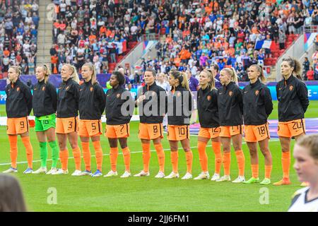 ROTHERHAM - giocatori dei Paesi Bassi durante la partita finale della UEFA Women's EURO England 2022 tra Francia e Paesi Bassi al New York Stadium il 23 luglio 2022 a Rotherham, Regno Unito. ANP GERRIT VAN COLOGNE Foto Stock