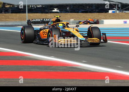 Le Castellet, Francia. 23rd luglio 2022. LE CASTELLET, FRANCIA, circuito Paul Ricard; # 4, Lando NORRIS, GBR, McLaren F1 Team, MCL35M, Mercedes Engine, Credit: SPP Sport Press Photo. /Alamy Live News Foto Stock