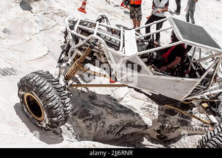 Vista laterale di 4WD carrozza fuoristrada Foto Stock