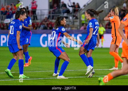 ROTHERHAM, REGNO UNITO - LUGLIO 23: Durante la Quarter Final - UEFA Women's EURO 2022 match tra Francia e Olanda allo stadio di New York il 23 luglio 2022 a Rotherham, Regno Unito (Foto di Joris Verwijst/Orange Pictures) Foto Stock