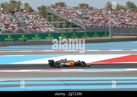 luglio 23 2022 le Castellet, Francia - F1 2022 GP di Francia - qualifica, Lando Norris (GBR) McLaren MCL36 Foto Stock