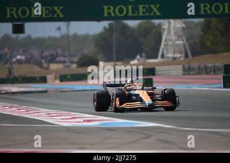 luglio 23 2022 le Castellet, Francia - F1 2022 GP di Francia - qualifiche, Daniel Ricciardo (AUS) McLaren MCL36 Foto Stock