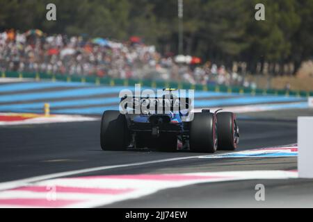 luglio 23 2022 le Castellet, Francia - F1 2022 GP di Francia - qualifica, Nicholas Latifi (CAN) Williams FW44 Foto Stock