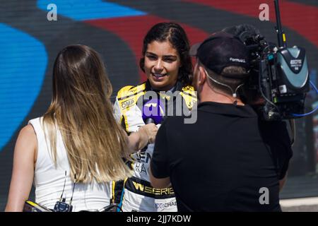 55 CHADWICK Jamie (gbr), Jenner Racing, Tatuus-Toyota FT-60, ritratto nel corso del round 5th della 2022 W Series, dal 22 al 24 luglio 2022 sul circuito Paul Ricard, a le Castellet, Francia - Foto: Julien Delfosse/DPPI/LiveMedia Foto Stock