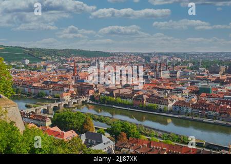 wuerzburg, una città della franconia in baviera, germania Foto Stock