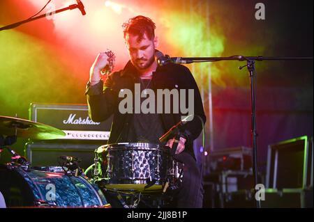 23 luglio 2022, Sheffield, South Yorkshire, U.K: Ottobre Drift esecuzione al Tramlines Festival , UK , 23.07.2022 (Credit Image: © Robin Burns/ZUMA Press Wire) Foto Stock