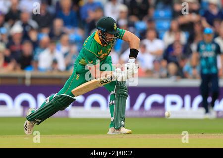 Leeds, Regno Unito. 24th luglio 2022. Aiden Markram batting for South Africa Credit: News Images LTD/Alamy Live News Foto Stock