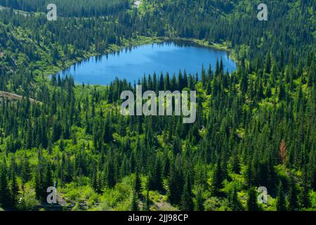 Meta Lake da Boundary Trail, Mt St Helens National Volcanic Monument, Washington Foto Stock