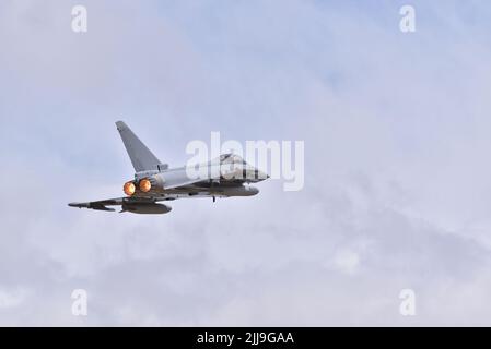 L'Austrian Air Force Eurofighter Typhoon espone al Royal International Air Tattoo RAF Fairford 2022 Foto Stock