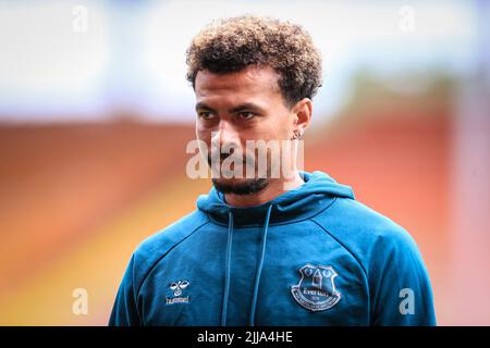 Blackpool, Regno Unito. 24th luglio 2022. DELE Alli #36 di Everton a Blackpool, Regno Unito il 7/24/2022. (Foto di Mark Cosgrove/News Images/Sipa USA) Credit: Sipa USA/Alamy Live News Foto Stock