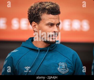 Blackpool, Regno Unito. 24th luglio 2022. DELE Alli #36 di Everton a Blackpool, Regno Unito il 7/24/2022. (Foto di Mark Cosgrove/News Images/Sipa USA) Credit: Sipa USA/Alamy Live News Foto Stock