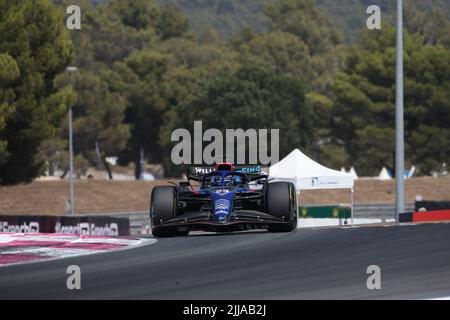 luglio 24 2022 le Castellet, Francia - F1 2022 GP di Francia - gara - Alexander Albon (IND) Williams FW44 Foto Stock