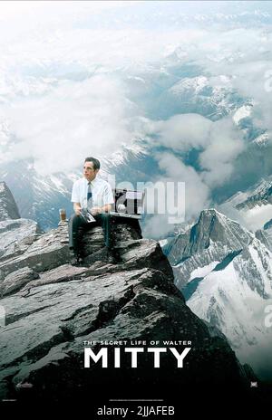 BEN STILLER POSTER, LA VITA SEGRETA DI WALTER MITTY, 2013 Foto Stock