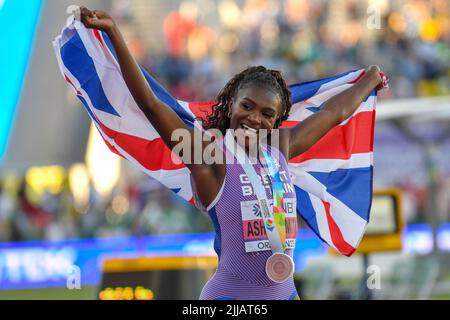 Dina Asher-Smith dalla Gran Bretagna vince il bronzo sui 200 metri. Credit: SCS/Erik van Leeuwen/AFLO/Alamy Live News Foto Stock