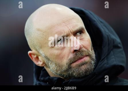 Foto del file datata 26-04-2022 del manager Paul Warne, che ha sigillato la sua terza promozione in cinque anni e mezzo come capo Rotherham nel mese di aprile. Data di emissione: Lunedì 25 luglio 2022. Foto Stock