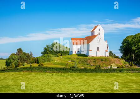 Chiesa dal 1829 a Humble, Danese mar baltico isola di Langeland Foto Stock