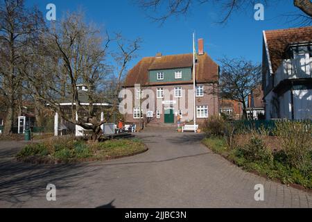 Vecchio municipio di Spiekeroog, Germania Foto Stock