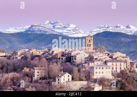 Ainsa Huesca, Spagna Foto Stock