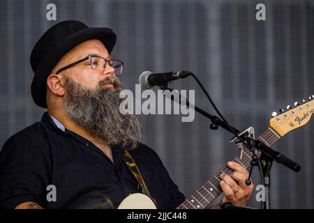 Henham Park, Suffolk, Regno Unito. 24th luglio 2022. Rumer suona l'Obelisk Arena - il 2022 Latitude Festival, Henham Park. Credit: Guy Bell/Alamy Live News Foto Stock