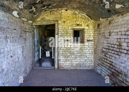 Brisbane, Australia - vecchi edifici militari a Fort Lytton Foto Stock