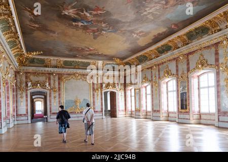 Rundale Palace Lettonia, un palazzo ristrutturato di architettura barocca del 18th secolo, interno, Foto Stock