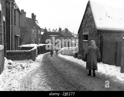 Scena invernale desolata Gran Bretagna Shropshire in Inverno Gennaio 21st 1965 FOTO DI DAVID BAGNALL Foto Stock