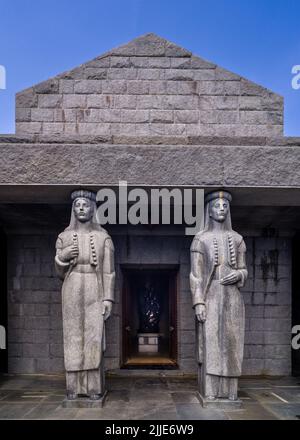 Esterno del Mausoleo di Njegos sul Monte Lovcen Foto Stock