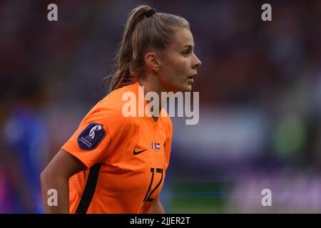 Rotherham, Inghilterra, 23rd luglio 2022. Victoria Pelova dei Paesi Bassi si presenta durante la partita UEFA Women's European Championship 2022 al New York Stadium di Rotherham. Il credito d'immagine dovrebbe essere: Jonathan Moscrop / Sportimage Foto Stock