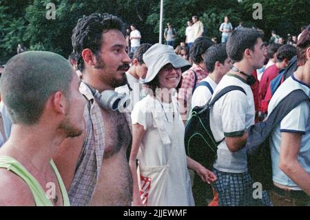 Street parade, Tsar Liberator blvd., Sofia, Bulgaria, circa 2005 Foto Stock