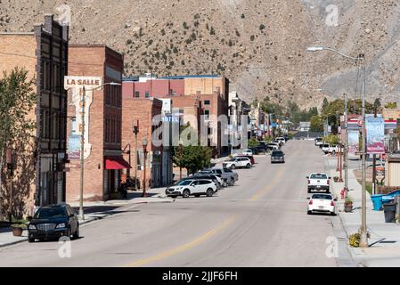 Quartiere storico di Helper, Utah. Foto Stock