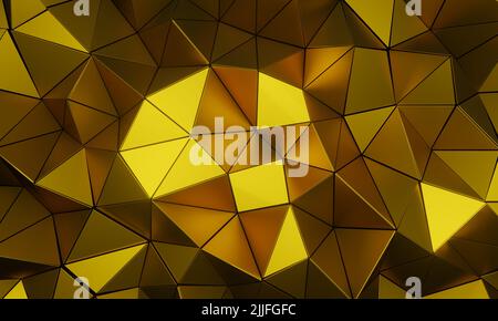 3d rendering di fondo metallico dorato Foto Stock