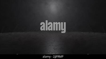 Fantasy Space futuristico Dark Turquoise concrete Banner Wallpaper 3D Render Foto Stock