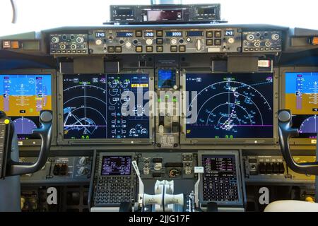 Boeing 737 Max 10 Cockpit Foto Stock