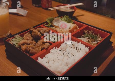 cucina tradizionale giapponese bento Foto Stock