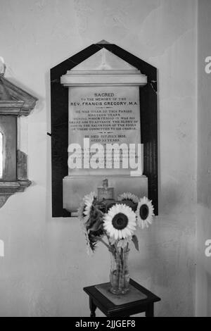 Interno della Chiesa di San Mellano, Mullion Foto Stock