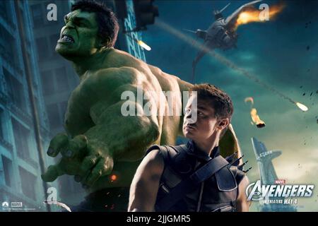 THE HULK, JEREMY RENNER POSTER, THE AVENGERS, 2012 Foto Stock