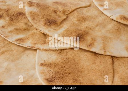 Tortilla, torte fatte di farina di grano Foto Stock