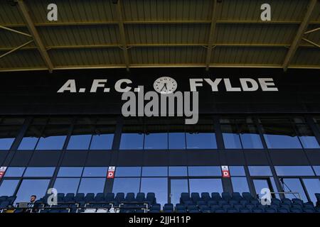 Vista generale del Kellamergh Park, sede della AFC Fylde in, il 7/26/2022. (Foto di Craig Thomas/News Images/Sipa USA) Credit: Sipa USA/Alamy Live News Foto Stock