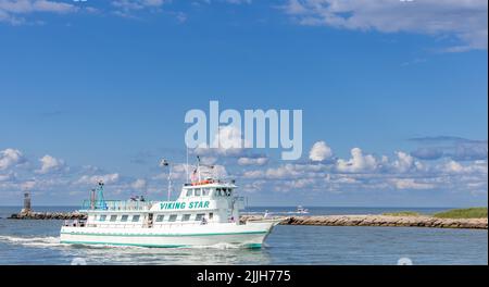 La stella vichinga che entra in Montauk Foto Stock