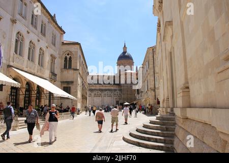 Vista sulla città vecchia di Dubrovnik Foto Stock