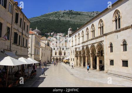 Vista sulla città vecchia di Dubrovnik Foto Stock