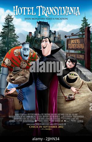 FRANK, Wayne, Dracula, MAVIS, Murray la mummia POSTER, HOTEL Transilvania, 2012 Foto Stock