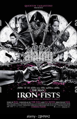 RICK YUNE, Russell Crowe, RZA, Lucy Liu, JAMIE CHUNG POSTER, l'uomo con i pugni di ferro, 2012 Foto Stock