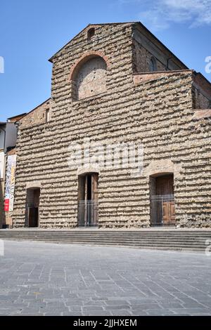 La facciata incompiuta della Chiesa di San Lorenzo Firenze Italia Foto Stock