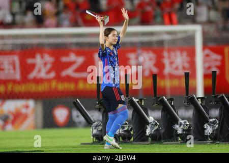 Ibaraki, Giappone. 26th luglio 2022. Risa Shimizu (JPN) Calcio : EAFF e-1 Football Championship 2022 finale Japan Women's Award Ceremony al Kashima Soccer Stadium di Ibaraki, Giappone . Credit: YUTAKA/AFLO SPORT/Alamy Live News Foto Stock