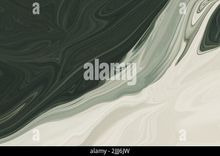 Marmo liquido Abstract verde e bianco, texture elegante, Lusso, sfondo semplice e moderno, marmo liquido disegno astratto pittura Green Pattern Foto Stock