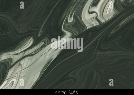 Marmo liquido Abstract verde e bianco, texture elegante, Lusso, sfondo semplice e moderno, marmo liquido disegno astratto pittura Green Pattern Foto Stock