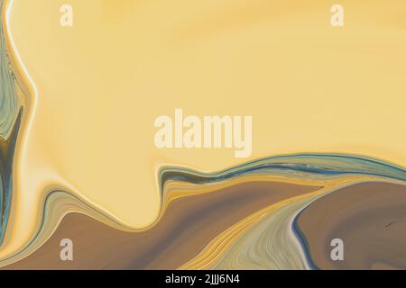 Oro giallo arancione Abstract marmo liquido, elegante trama di lusso, semplice e moderno sfondo, marmo liquido disegno astratto pittura modello Foto Stock